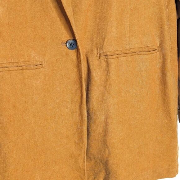 OLD NAVY Tan Linen Unlined One Button Blazer size M Tall - Picture 4 of 10